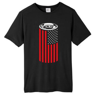 Beer American Flag 4th of July  Merica USA Drinking Tall Fusion ChromaSoft Performance T-Shirt