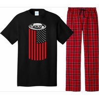 Beer American Flag 4th of July  Merica USA Drinking Pajama Set