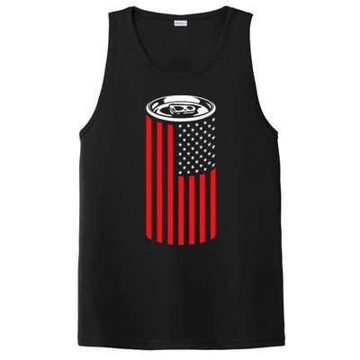 Beer American Flag 4th of July  Merica USA Drinking PosiCharge Competitor Tank