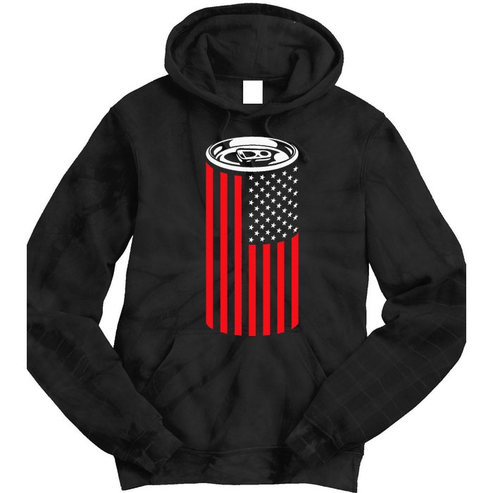 Beer American Flag 4th of July  Merica USA Drinking Tie Dye Hoodie