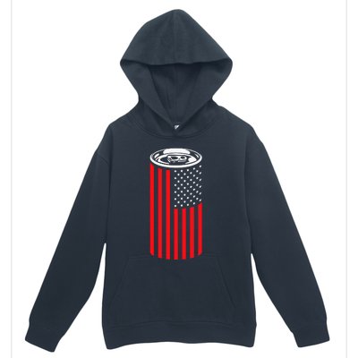 Beer American Flag 4th of July  Merica USA Drinking Urban Pullover Hoodie