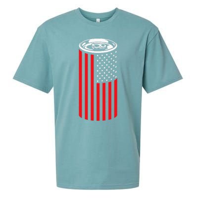 Beer American Flag 4th of July  Merica USA Drinking Sueded Cloud Jersey T-Shirt