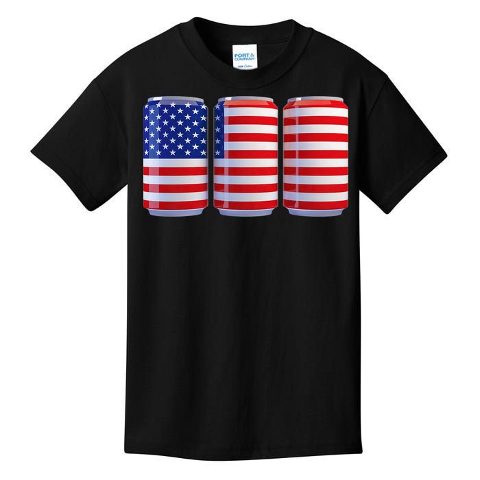 Beer American Flag 4th Of July Merica Usa Kids T-Shirt