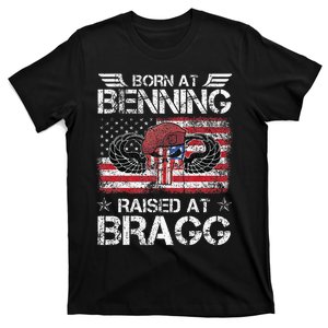 Born At Ft Benning Raised Fort Bragg Airborne Veterans Day T-Shirt