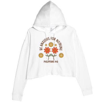 Be Anxious For Nothing Crop Fleece Hoodie
