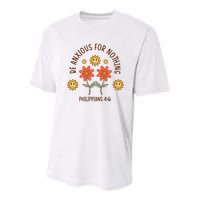 Be Anxious For Nothing Youth Performance Sprint T-Shirt