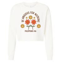 Be Anxious For Nothing Cropped Pullover Crew