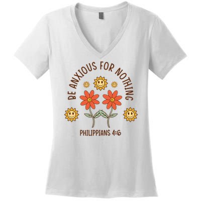 Be Anxious For Nothing Women's V-Neck T-Shirt