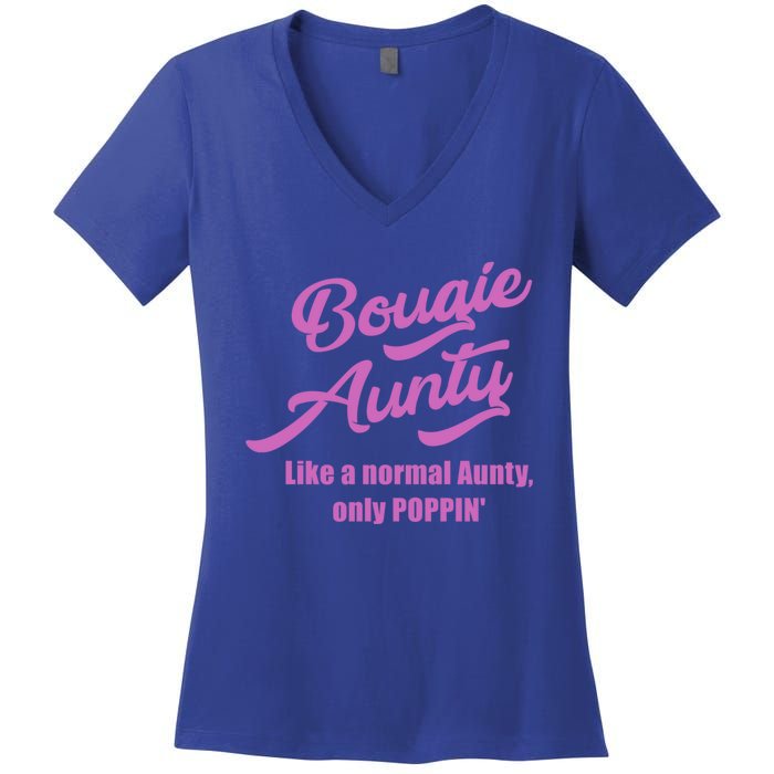 Bougie Aunty Fun Gift For Favorite Aunt Gift Women's V-Neck T-Shirt