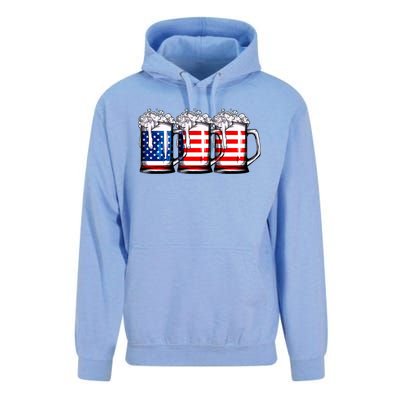 Beer American Flag 4th Of July Merica Drinking Usa Unisex Surf Hoodie