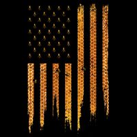 Beekeeping American Flag Honeycomb Honey Bees Beekeeper 16 in Basic Backpack
