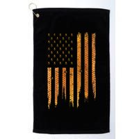 Beekeeping American Flag Honeycomb Honey Bees Beekeeper Golf Towel