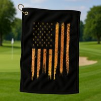 Beekeeping American Flag Honeycomb Honey Bees Beekeeper Golf Towel