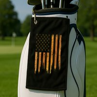 Beekeeping American Flag Honeycomb Honey Bees Beekeeper Golf Towel