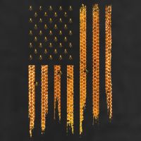 Beekeeping American Flag Honeycomb Honey Bees Beekeeper Golf Towel