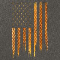 Beekeeping American Flag Honeycomb Honey Bees Beekeeper Cotton Canvas Backpack