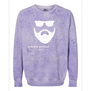 Bearded Architect Funny Beard Joke Architecture Gift Colorblast Crewneck Sweatshirt