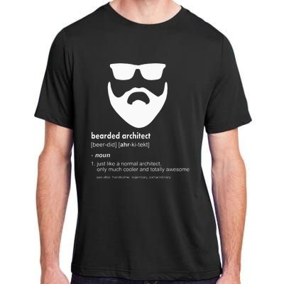 Bearded Architect Funny Beard Joke Architecture Gift Adult ChromaSoft Performance T-Shirt