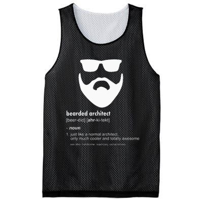 Bearded Architect Funny Beard Joke Architecture Gift Mesh Reversible Basketball Jersey Tank