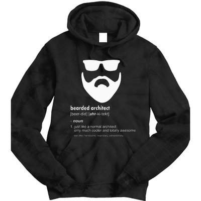 Bearded Architect Funny Beard Joke Architecture Gift Tie Dye Hoodie