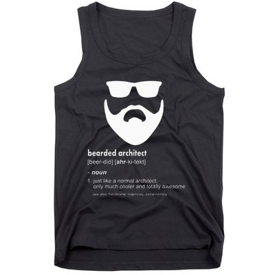 Bearded Architect Funny Beard Joke Architecture Gift Tank Top