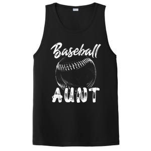 Baseball Aunt For Women Family Matching Players Team Auntie PosiCharge Competitor Tank