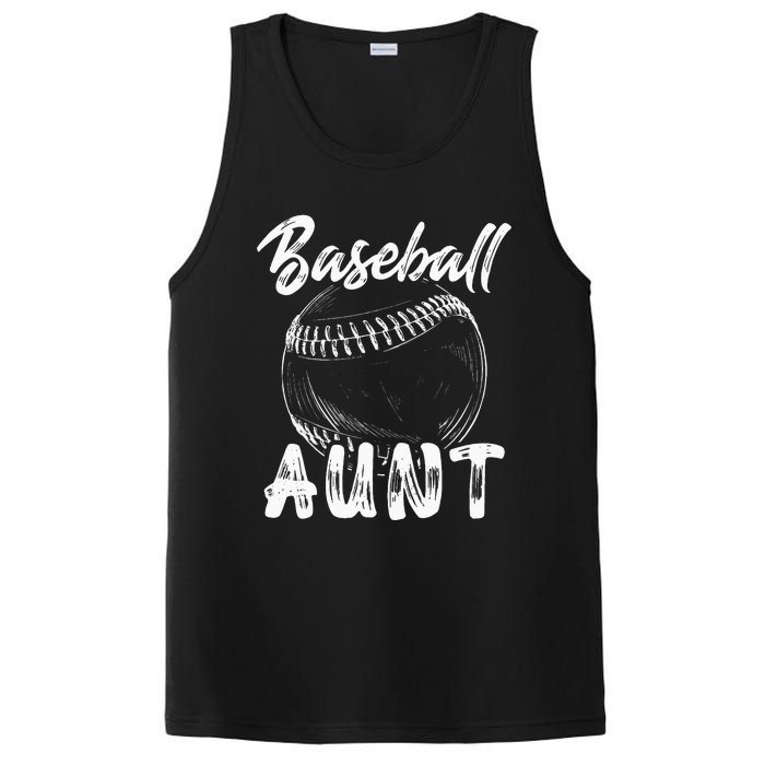 Baseball Aunt For Women Family Matching Players Team Auntie PosiCharge Competitor Tank