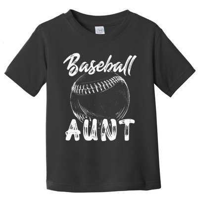 Baseball Aunt For Women Family Matching Players Team Auntie Toddler T-Shirt