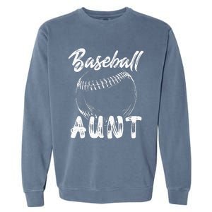 Baseball Aunt For Women Family Matching Players Team Auntie Garment-Dyed Sweatshirt