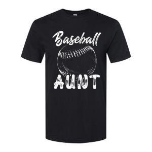 Baseball Aunt For Women Family Matching Players Team Auntie Softstyle CVC T-Shirt