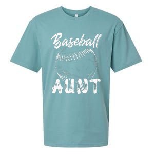 Baseball Aunt For Women Family Matching Players Team Auntie Sueded Cloud Jersey T-Shirt