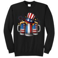 Beer American Flag 4th Of July Merica Drinking Usa Sweatshirt