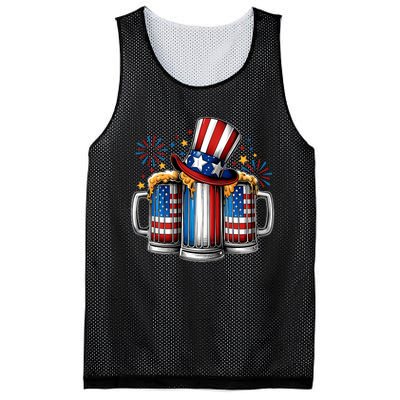 Beer American Flag 4th Of July Merica Drinking Usa Mesh Reversible Basketball Jersey Tank