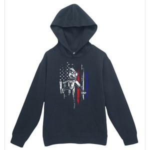 Baseball American Flag Batter Hitting Usa Urban Pullover Hoodie