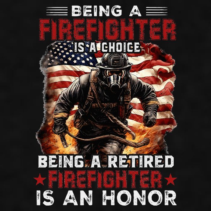 Being A Firefighter Is A Choice Being A Retired Firefighter Ladies PosiCharge Tri-Blend Wicking Tank