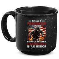 Being A Firefighter Is A Choice Being A Retired Firefighter 15oz Campfire Ceramic Mug