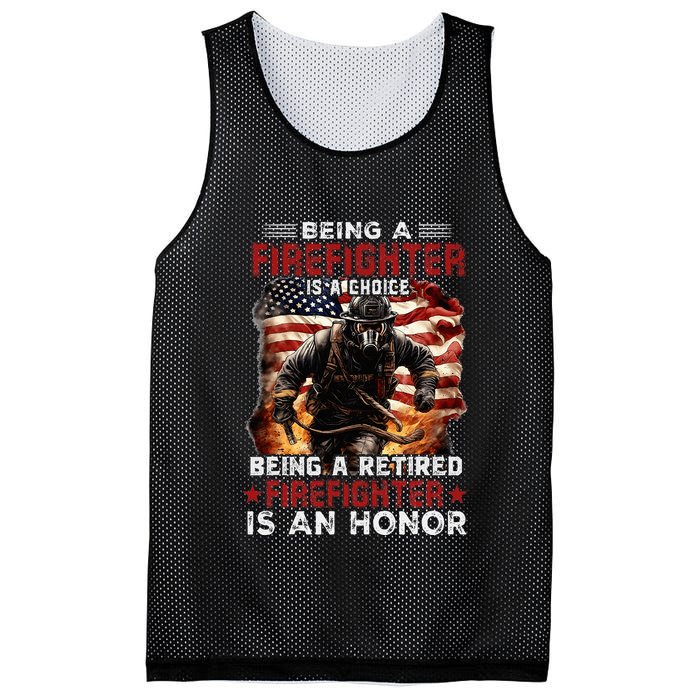 Being A Firefighter Is A Choice Being A Retired Firefighter Mesh Reversible Basketball Jersey Tank
