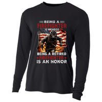 Being A Firefighter Is A Choice Being A Retired Firefighter Cooling Performance Long Sleeve Crew