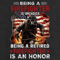 Being A Firefighter Is A Choice Being A Retired Firefighter 25L Jumbo Tote