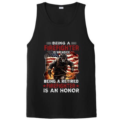Being A Firefighter Is A Choice Being A Retired Firefighter PosiCharge Competitor Tank