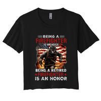 Being A Firefighter Is A Choice Being A Retired Firefighter Crop Top