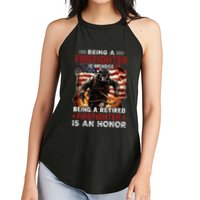 Being A Firefighter Is A Choice Being A Retired Firefighter Women's Perfect Tri Rocker Tank