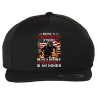 Being A Firefighter Is A Choice Being A Retired Firefighter Wool Snapback Cap