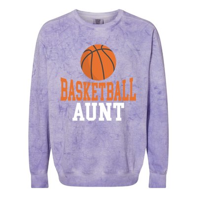 Basketball Aunt Family Sister Aunt Gift Colorblast Crewneck Sweatshirt