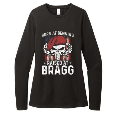 Born At Ft Benning Raised Fort Bragg Airborne, Veterans Day Womens CVC Long Sleeve Shirt