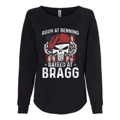 Born At Ft Benning Raised Fort Bragg Airborne, Veterans Day Womens California Wash Sweatshirt