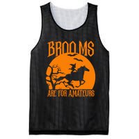 Brooms Are For Amateurs Funny Halloween Horse Lover Mesh Reversible Basketball Jersey Tank