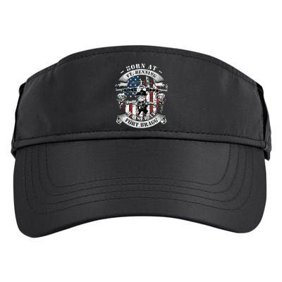 Born At Fort Benning Raised At Fort Bragg 82nd Airborne Adult Drive Performance Visor