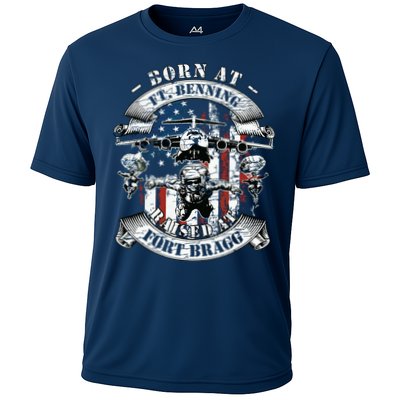 Born At Fort Benning Raised At Fort Bragg 82nd Airborne Performance Shirt