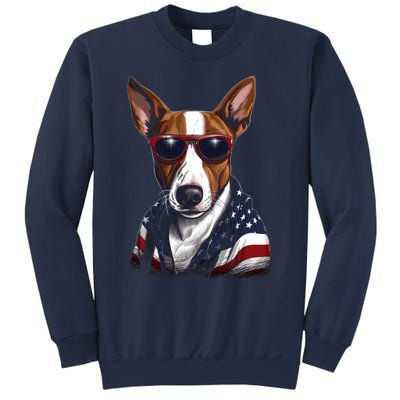 Basenji American Flag USA Tee 4th July Gifts Graphic Tees Sweatshirt